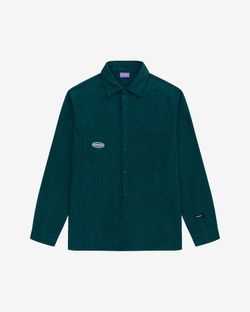 Рубашка Velvet Button Изумрудная