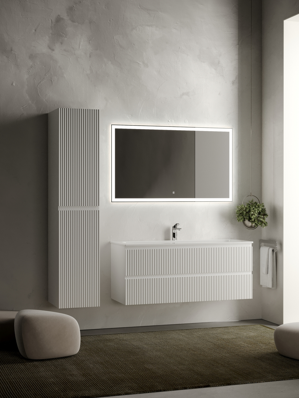 Тумба с раковиной Sancos Snob R 120 см SNR120W bianco