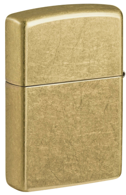 Зажигалка Zippo Classic с покрытием Street Brass, латунь/сталь, золотистая, 38x13x57 мм