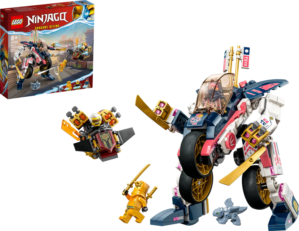 Конструктор LEGO Ninjago 71792 Трансформирующийся мотогонщик Сора