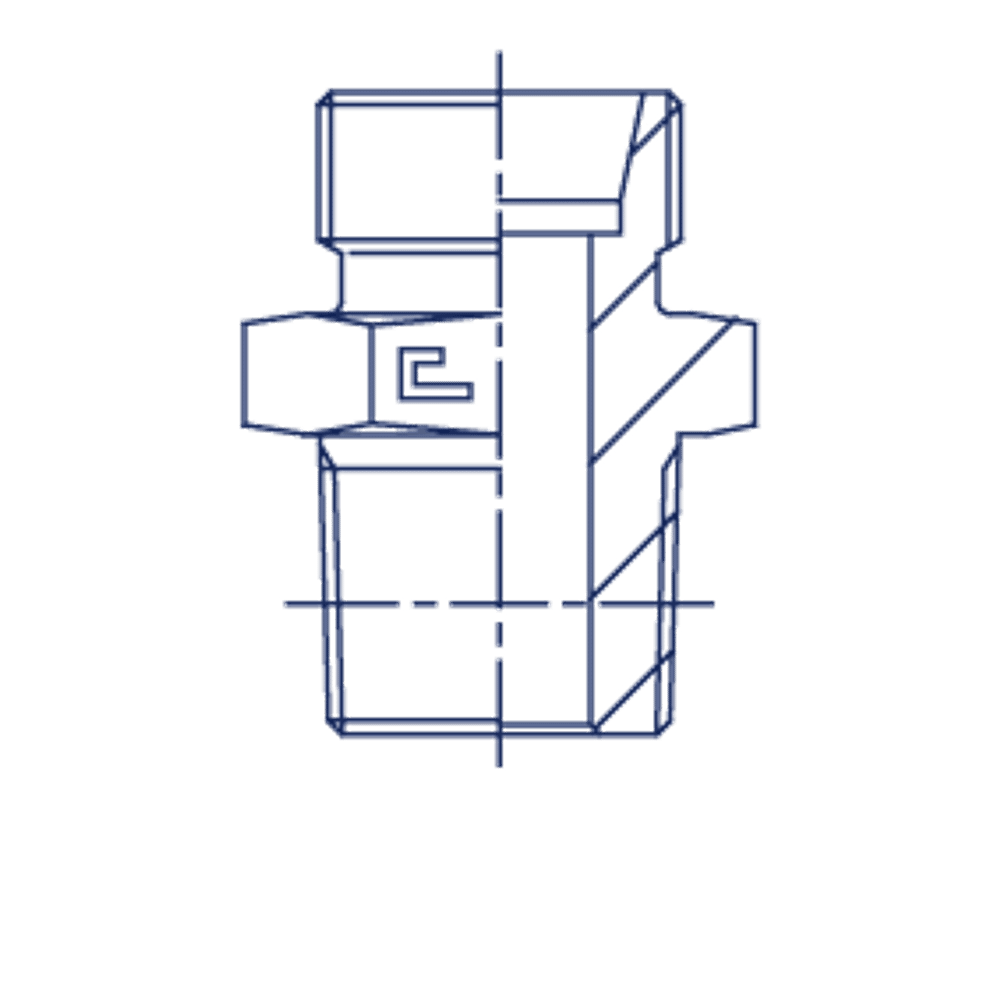 Штуцер FC DL10 NPT 1/2 (корпус)