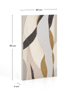 Абстрактный холст Marvilo серо-горчичного цвета 60 x 90 см