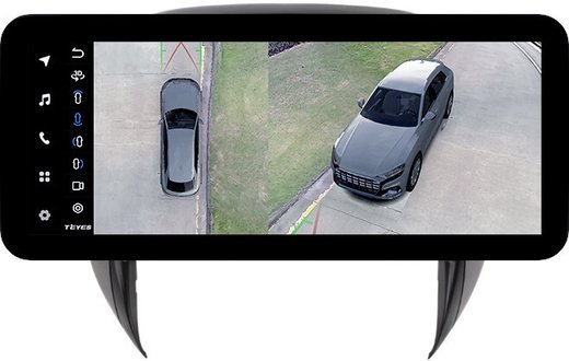 Магнитола для Toyota RAV4 2 2003-2005 - Teyes LUX ONE 360 монитор 12.3" 2K QLED на Android 10, 6Гб+128Гб, CarPlay, 4G SIM-слот, 4 камеры в комплекте