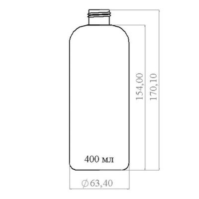 Флакон ПНД 400 мл (24) Белый Оливия