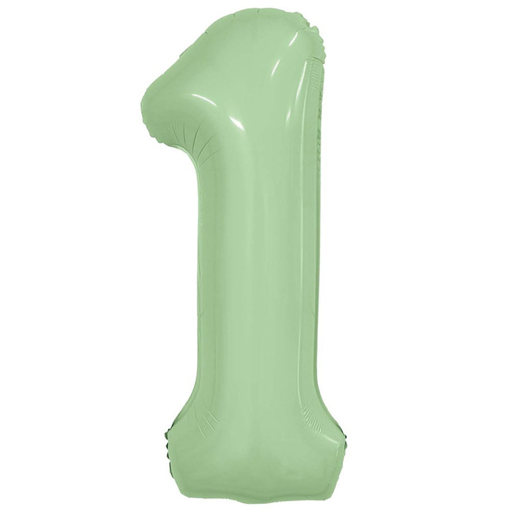 Шар фольгированный Цифра 1 101 см (Зеленый)