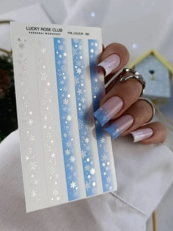 Lucky Rose Слайдеры наклейки для длинных ногтей 382