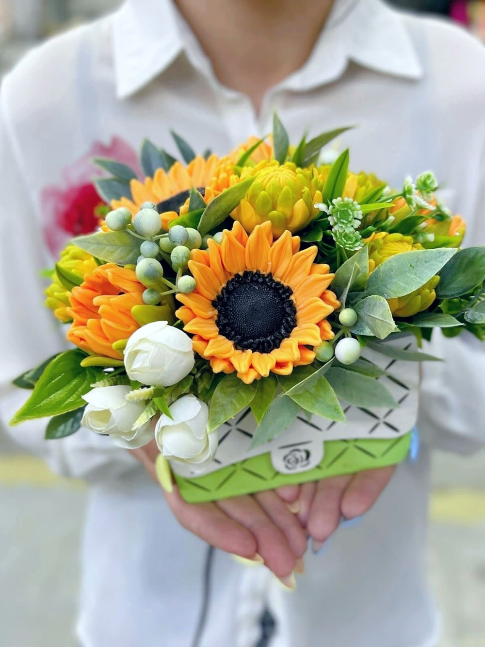 «Букет Подсолнухов, сумочка»