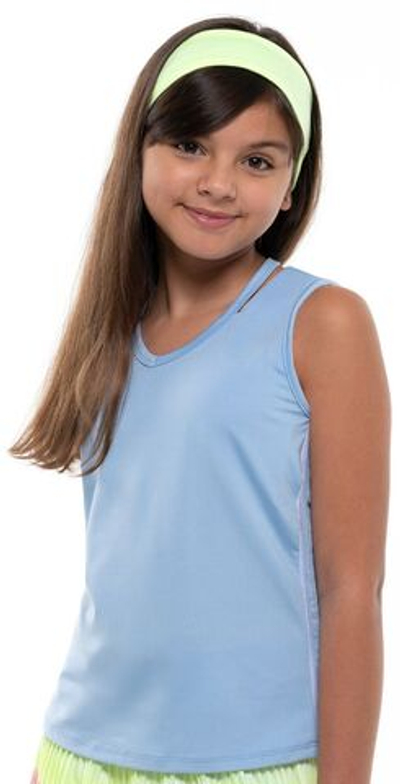 Футболка для девочки теннисная Lucky in Love Going Wild V-Neck Cutout Tank Girls - cloud