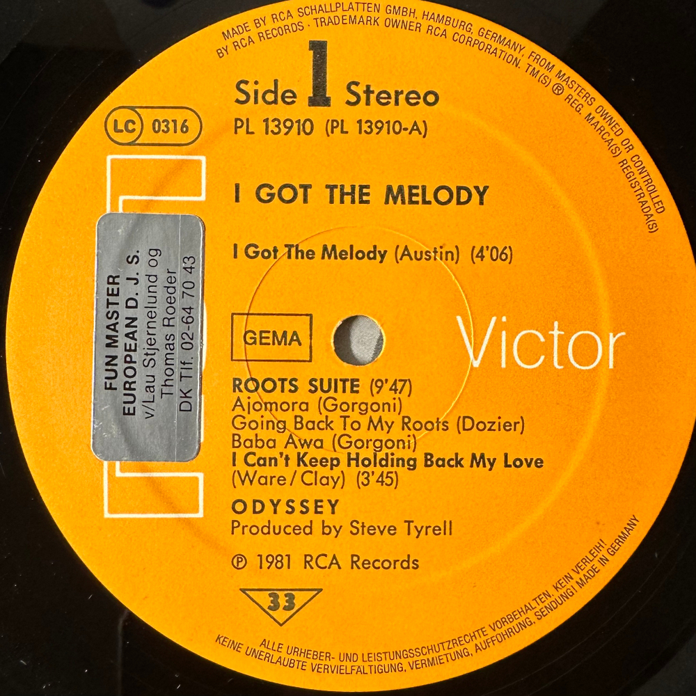 Odyssey- I Got The Melody (Германия 1981г.)