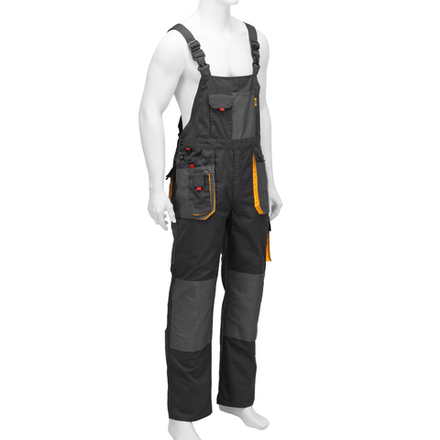 Полукомбинезон профессиональный рабочий, 65% полиэстер 35% хлопок, M Denzel