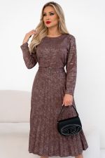 Платье с юбкой-плиссе (коралловый) Р11-2009/3 Nikol