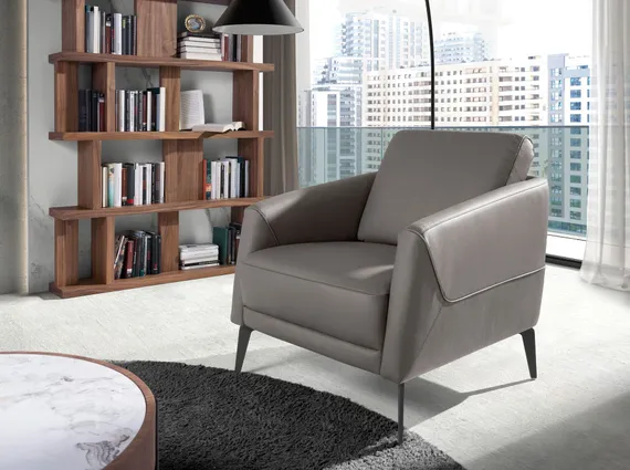 Кресло Angel Cerda 5134, темно-серая кожа