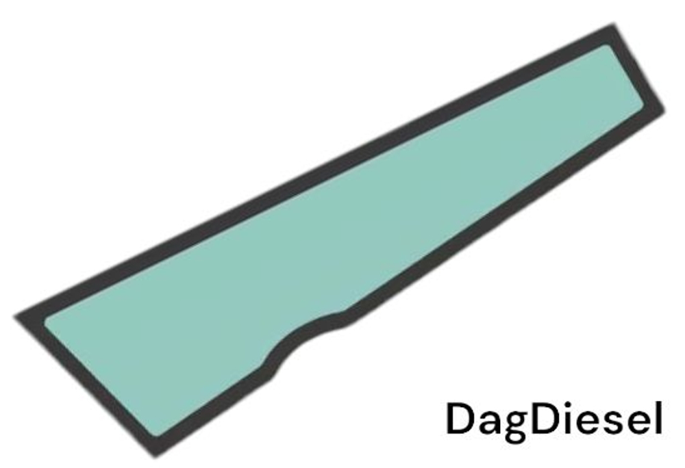 Стекло угловое правое JCB 334/Y0830