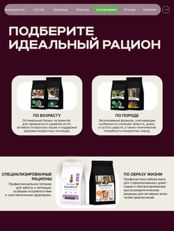 Корм сухой для кошек породы Сфинкс, с ягненком, 2 кг, QUATTRO