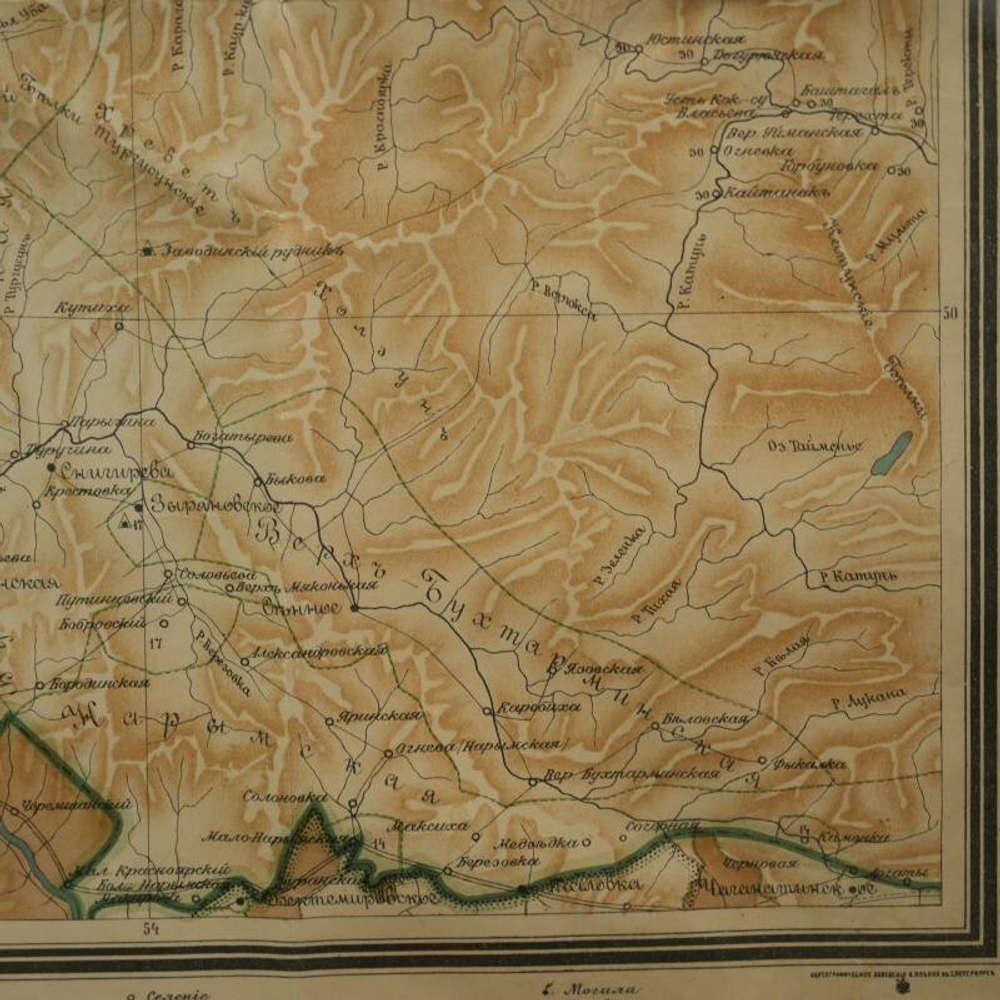 Карта Семипалатинской и Усть-Каменогорской областей