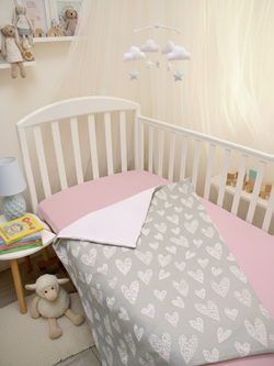 Одеяло тонкое Серебряный сердечки