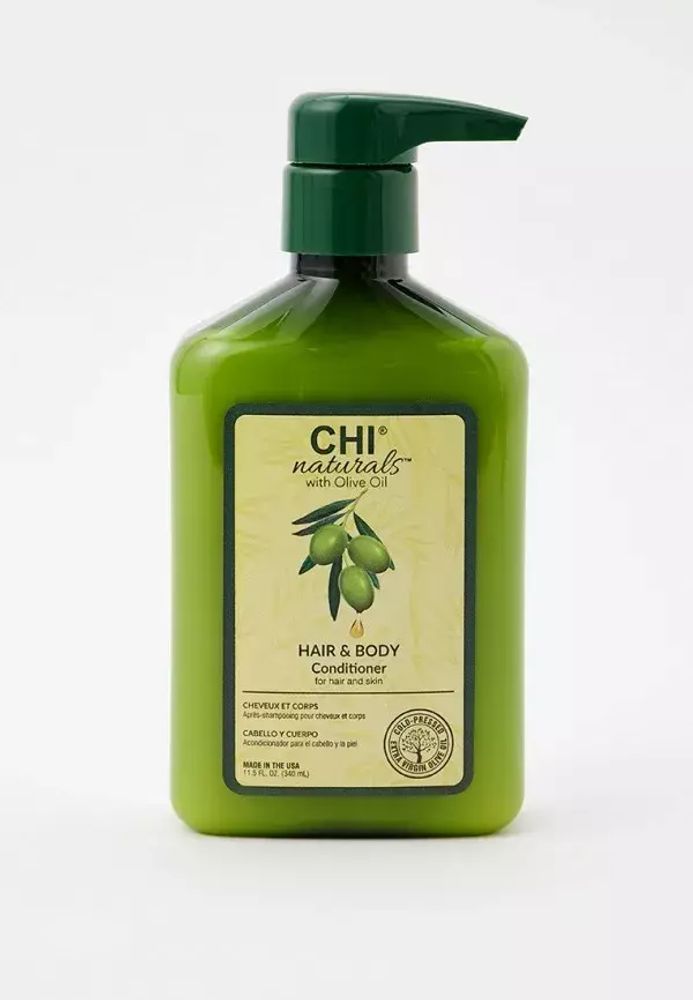 CHI NATURALS Кондиционер для волос и тела с маслом оливы, 340 мл