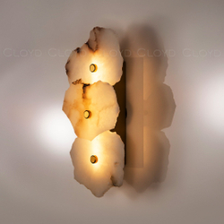 Бра Cloyd KNOSS-A W1 / выс. 35 см - алебастр - латунь (арт.20269)