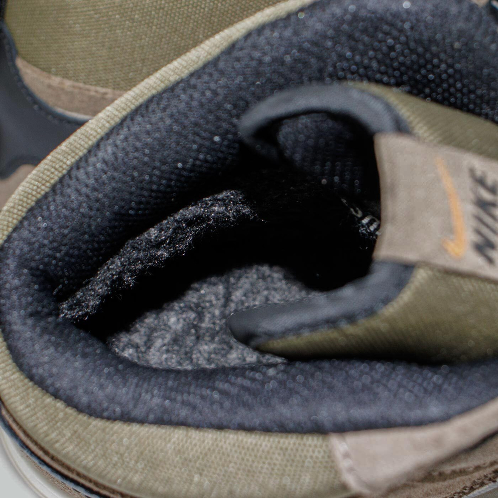 Кроссовки Nike Air Force 1 Mid Olive / Brown with Fur
