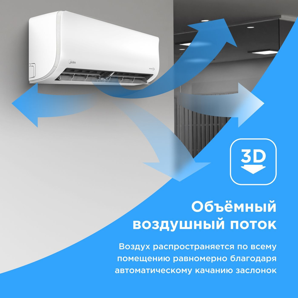 Сплит-система Midea Paramount Inverter MSAG1-07N8C2U-I/MSAG1-07N8C2U-O, инверторная, для помещения до 20 кв.м.