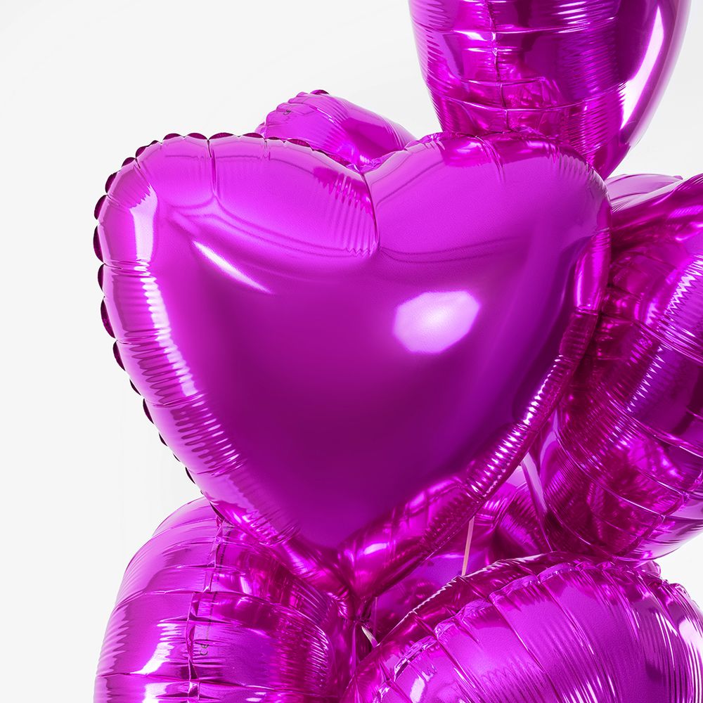 F Шар Сердце 18" / 46 см, пурпурный (БГ-15)  Изображение2