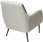 Кресло М-City DISAUR Магда (Magda) Cato-01 Белый, ткань, Черный каркас