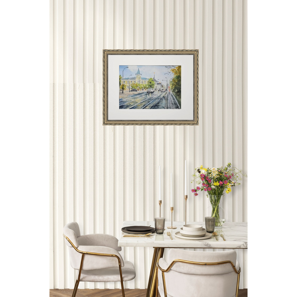 Картина авторская акварельная в паспарту 30х40 см на стену для интерьера "Осень на Даниловском валу"