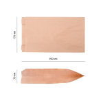 Пакет бумажный с плоским V-дном 170*70*300 мм 40г/м2 бурый, 2500шт