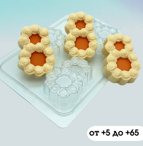 Пластиковая форма для шоколада 8 марта / Розы МИНИ