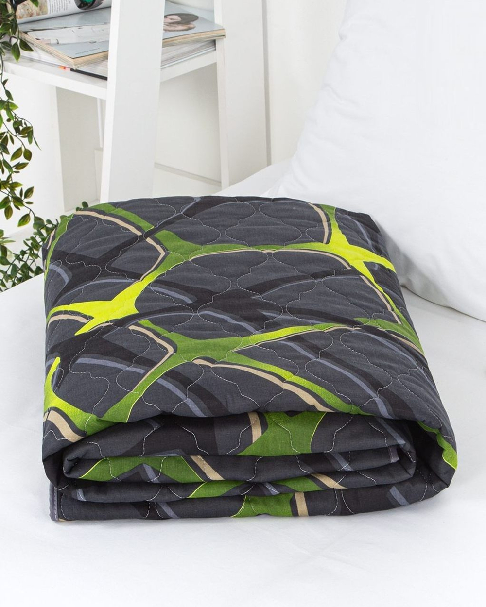 Покрывало на кровать, стеганое, поплин с размерами 215х220