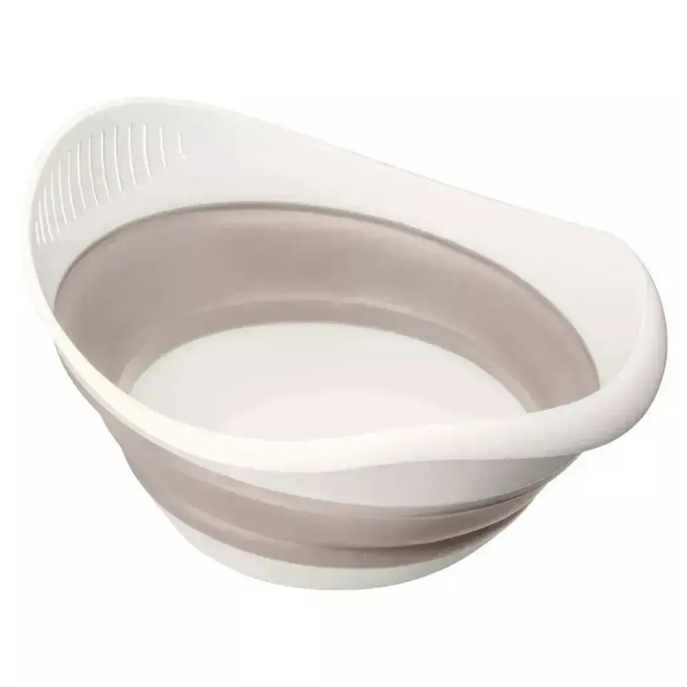 Миска - дуршлаг 2в1 складная Zoom 3,9л, Светло-бежевый