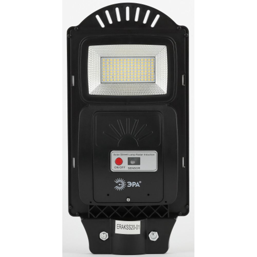 ЭРА Консольный светильник на солн. бат.,SMD, 20W, с датч. движ., ПДУ, 400 lm, 5000К, IP65