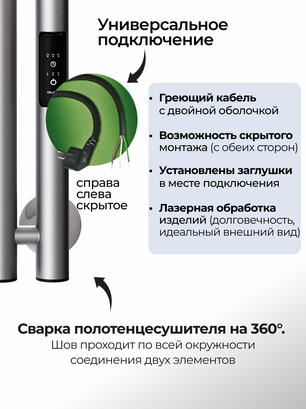 Marco 4-90 серый графит - вертикальный электрический полотенцесушитель Терум ®