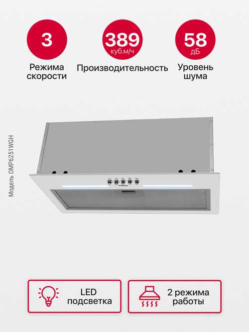 Встраиваемая вытяжка Hansa OMP6251WGH