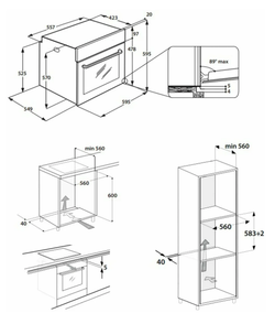 Встраиваемый электрический духовой шкаф Whirlpool OAS KP8V1 IX