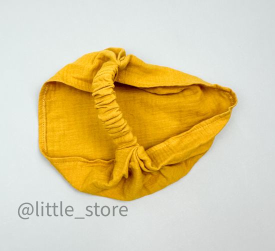 Косынка муслиновая "Hello" горчица
