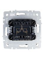 BRITE Выключатель 2-клавишный с индикацией 10А ВС10-2-1-БрЧ черный IEK