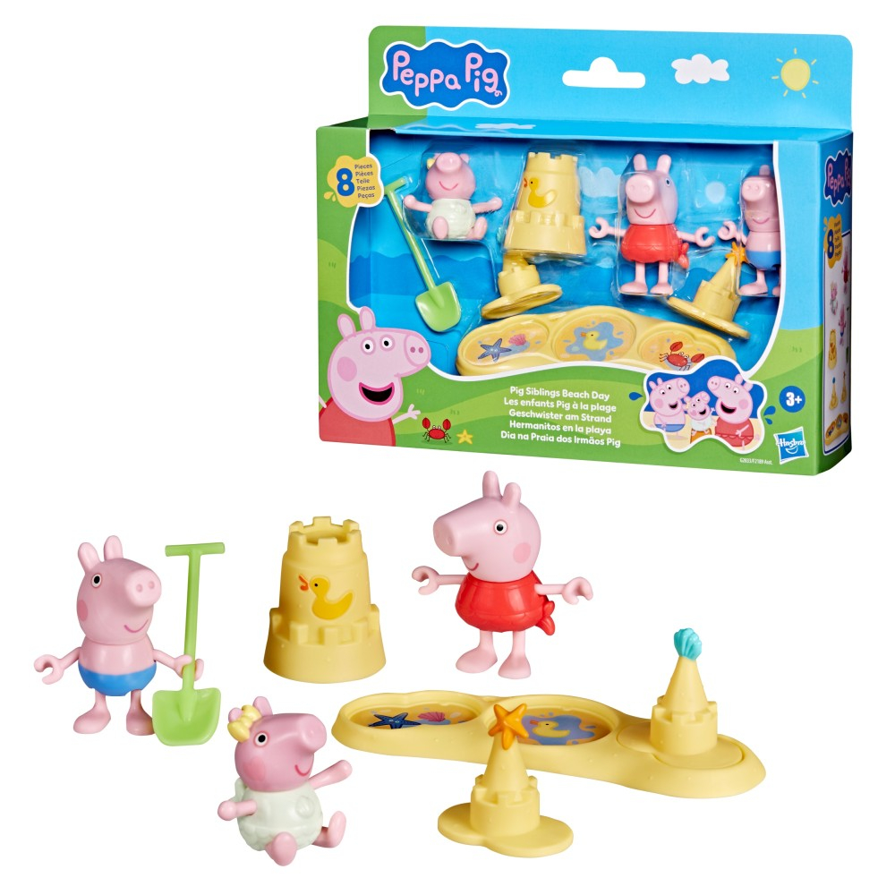 Hasbro G2833 — Игровой набор на пляже с 3 фигурками Свинка Пеппа G2833 — фото 1
