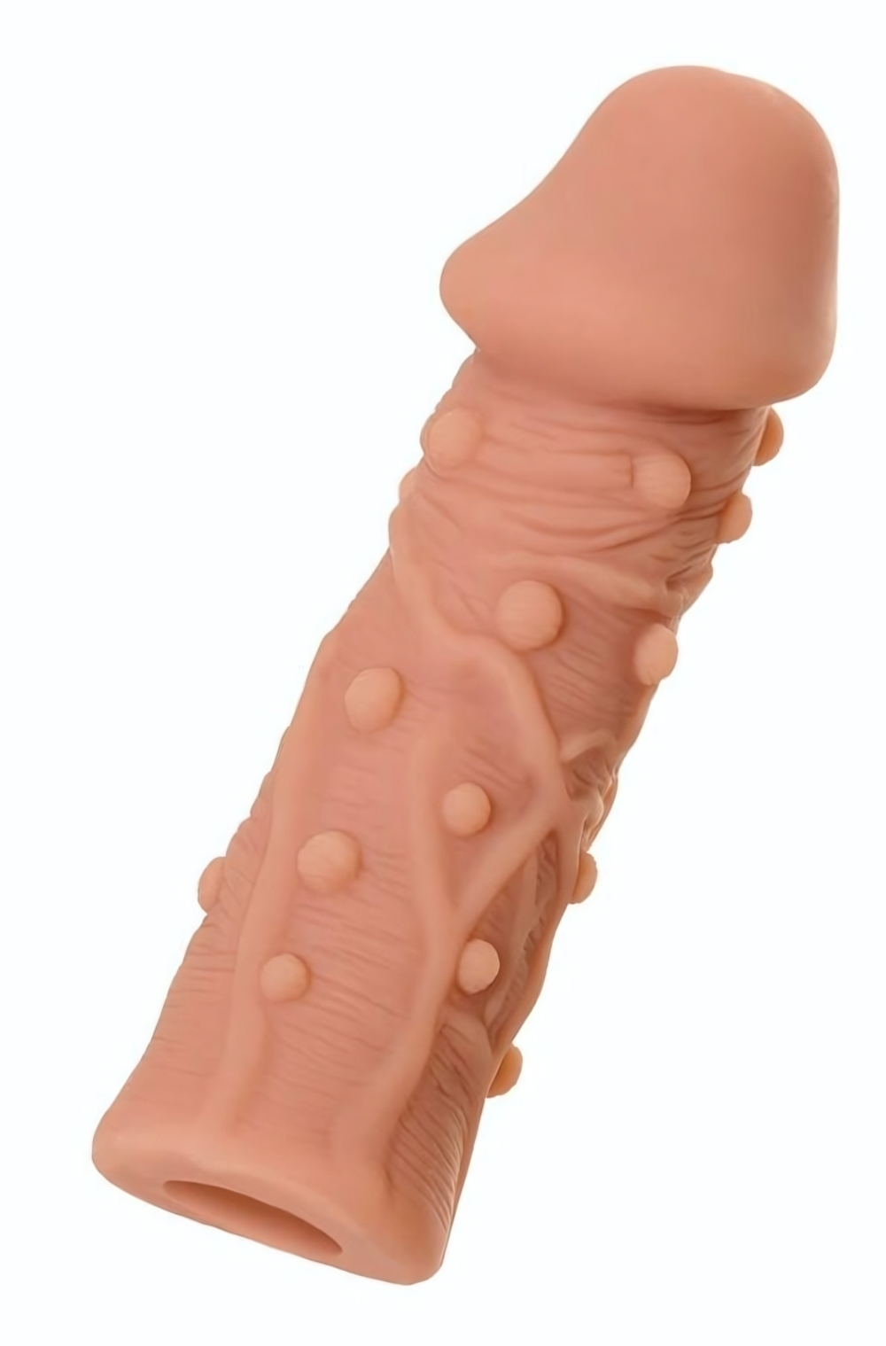 Насадка фаллического вида с венками и шишечками Extreme Sleeve 006 S-size - 12,7 см. (Цвет: телесный)