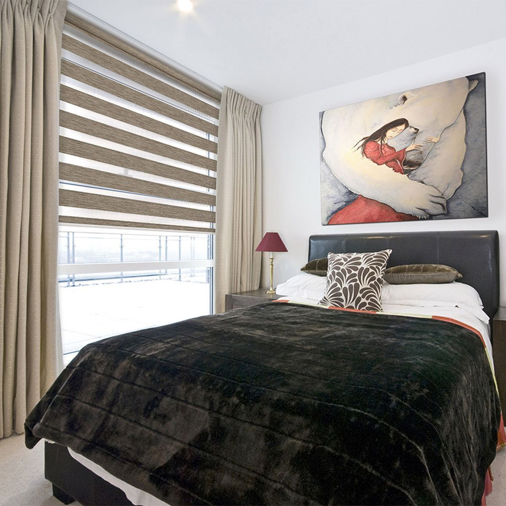 Рулонная штора День и ночь, 160х52 см, шир.крепл. 56 см, латте, СРШ-01МК-4303