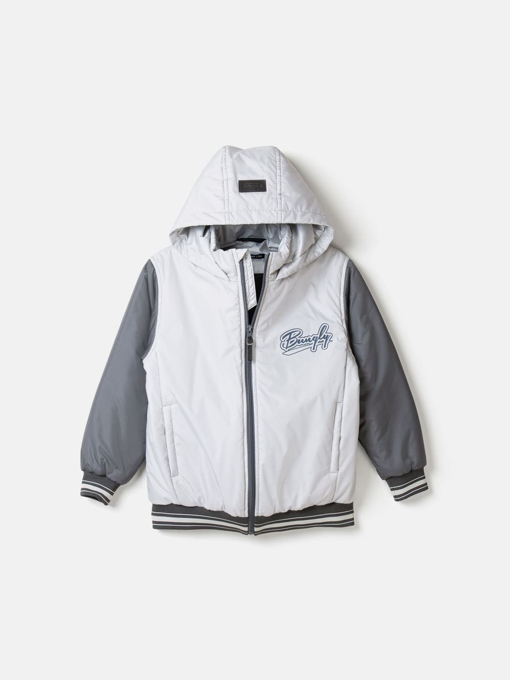 Бомбер с капюшоном "Жемчуг" утепленный 7+