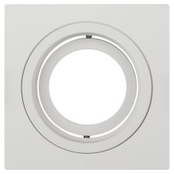 Встраиваемый светильник алюминиевый ЭРА KL85 WH MR16/GU5.3 белый | Алюминиевые встраиваемые светильники