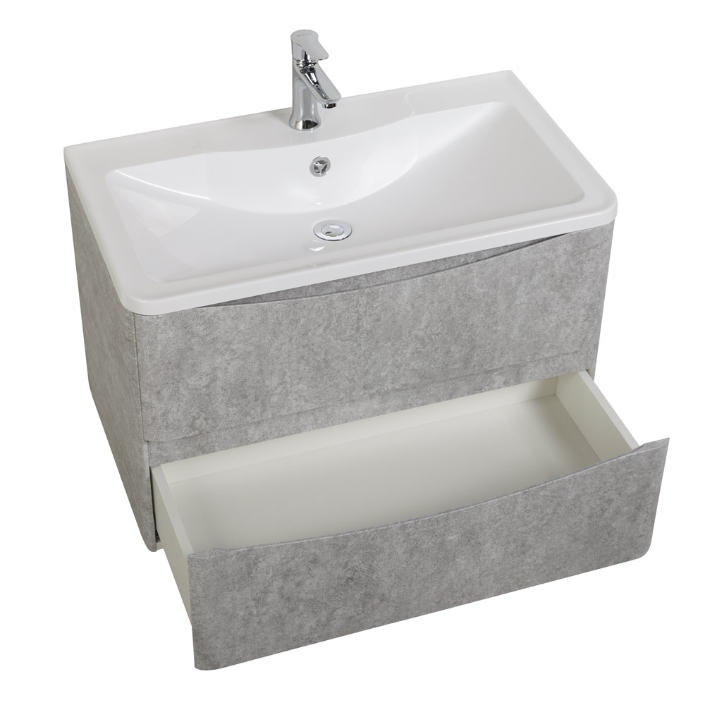 Мебель для ванной комнаты подвесная BelBagno ACQUA-800-2C-SO-CVG 80см Cemento Verona Grigio