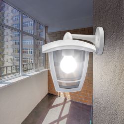 Садово-парковый светильник ЭРА НБУ 07-40-002 Дели 2 белый 4 гранный настенный IP44 Е27 max60Вт