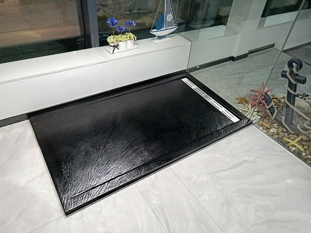 Душевой поддон Weltwasser WW TRS STONE BL 100x80 10000004380 черный