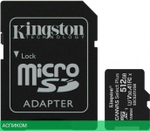 Карта памяти Kingston microSDHC 512GB microSDXC Class10 UHS-I с адаптером (SDCS2/512GB)