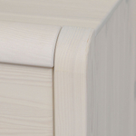 Комод Мадейра из массива сосны с дубовыми ручками, белый