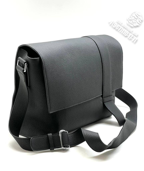 Сумка через плечо Hermes вертикальный мессенджер черная