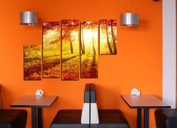 Модульная картина"Осенний листопад"