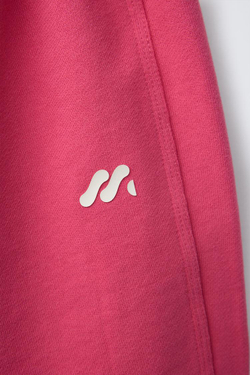 ZARA БРЮКИ-ДЖОГГЕРЫ ИЗ МЯГКОЙ ТКАНИ С ЛОГОТИПОМ, ЦВЕТ-ФУКСИИ